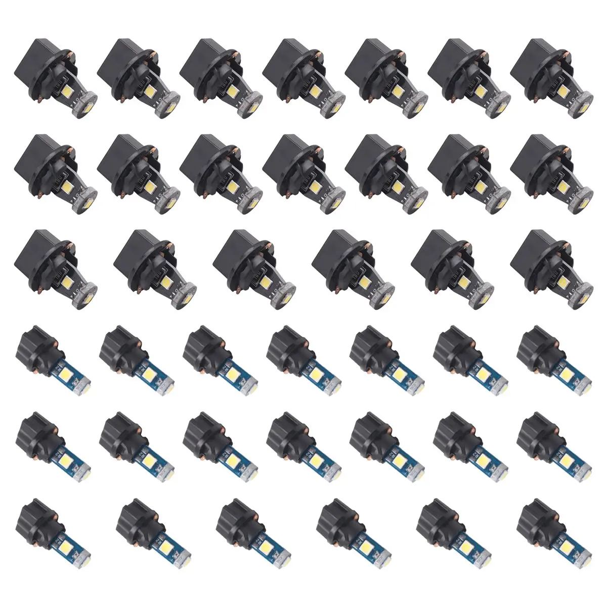 40 Pieces T5 T10 LED Bulbs Dash Lights with Twist Socket Instrument Dashboard Light LED Bulbs for Interior Car Lights