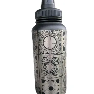 Lament Configuration Water Bottle Thermos with Elegant Geometric Design and Secure Lid Hellraiser Drinkware Reusable Washable