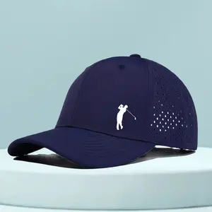 1pc of Cap Featuring a "Man Playing Golf" Design, Suitable for Running, Quick-Drying, And, Ideal for Outdoor Sports.