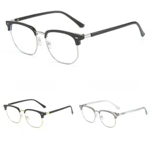 Square Metal Frame Glasses – Minimalist Lightweight Optical Eyewear for Men & Women, Classic Clean-Style Frames for Work, School & Casual Outfits
