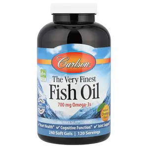 Carlson The Very Finest Fish Oil, Natural Orange, 240 Soft Gels