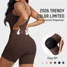 SHECURVE Easyslide Bathroom Friendly Shapewear Faja for Women Nude Tummy Control Bodysuit Seamless Butt Lifter with Back Pull Down Bathroom Design Back Support & Cotton Gusset for New Moms Postpartum & Everyday Wear