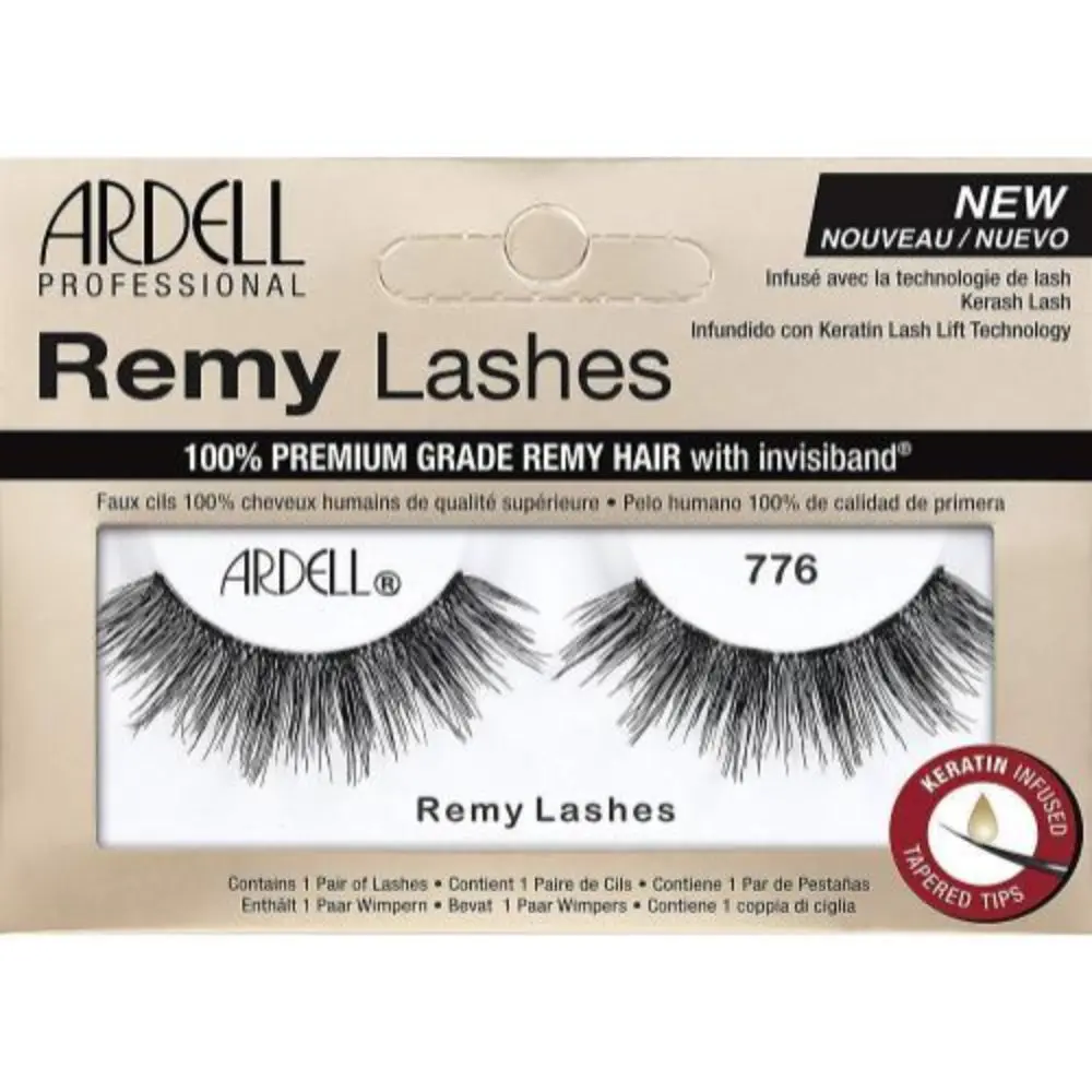 Ardell Remy Lashes #776, 1-Pair False Eyelash Extensions, Invisible Band, Makeup Lash Accessory, Eyelashes Extensions