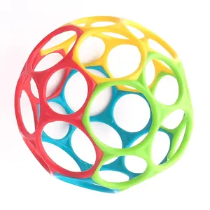 Oball Grippin' Goals Rattle Soccer Ball - Black & White, Easy-Grasp Toy for Newborn and Up