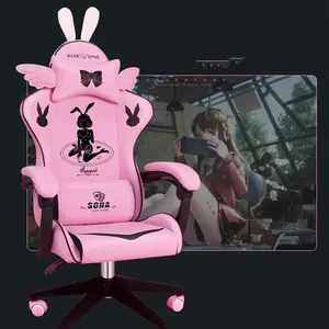 Modern Gaming Chair for Gamers & Streamers, Adjustable Height Ergonomic Office Chair with Armrest, Optional Footrest for Gaming Setups