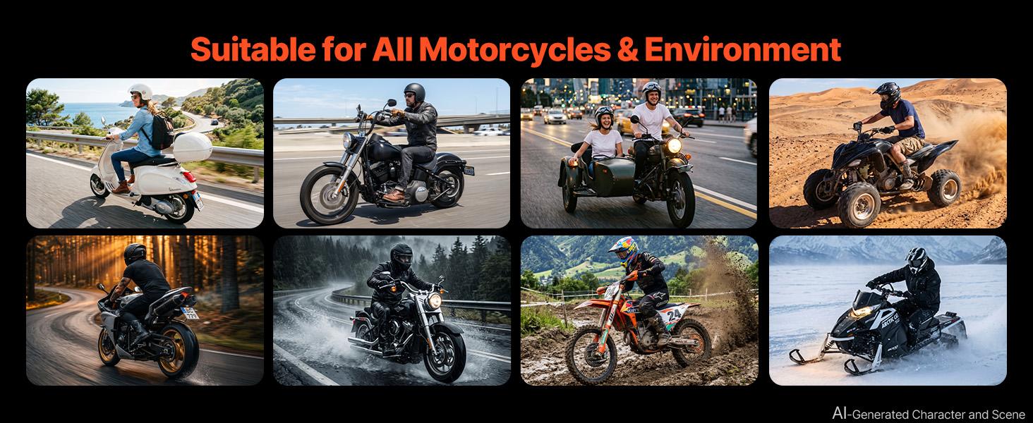 VEVOR 7 Inch Wireless Motorcycle Carplay with Apple Carplay & Android Auto, Dual Cameras & Bluetooth, TPMS, Voice Control, 64GB Card - Fits All Motorcycles VEVOR 7 Inch Wireless Motorcycle Carplay with Apple Carplay & Android Auto, Dual Cameras & Bluetooth, TPMS, Voice Control, 64GB Card - Fits All Motorcycles