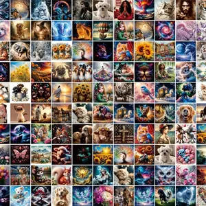 10pcs/20pcs/30pcs DIY Diamond Painting Kit, Diamond Art Tools, Animal & Character Patterns, Full Drill Art Set for Wall Decor, Beginner Friendly Gift