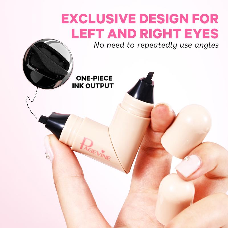 Rotating Dual-Ended Eyeliner Pen & Wing Stamp, Quick-Dry, Long-Lasting, Smudge-Proof for Easy Cat Eye, Sharp Winged Lines & All-Day Makeup Wear - Women's cosmetics, Makeup tools, TikTokShopBlackFriday, Christmas gifts. marker makeup original
