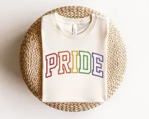 Embroidered Pride Sweatshirt, Embroidered Lgbt Shirt, Embroidered Pride Shirt, LGBT Friendly Shirt, LGBT Support Shirt, Rainbow Shirt