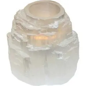 Selenite Tealight Candle Holder