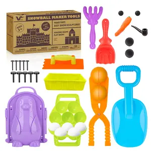 Winter Snowball Maker Tool Kit 24pcs, Snowball Making Kit, with 3 Pack Snow Ball Shaper Molds ,Snow Toys for Kids Snow Ball Fights Tool Kids Winter Toys Snow Ball Clip Snow Games for Outdoor