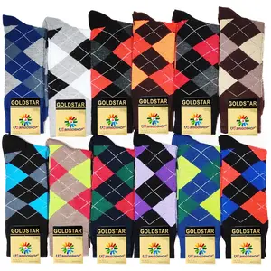 USBingoshop 12 Pack Men's Mens Cotton Dress Socks Argyle Striped Solid Ribbed Black Mid Calf Crew Socks Superior Quality Fashion Wedding Business Cotton Crew Socks Menswear Casual Elegant Fancy Aesthetic Stylish Formal Tropical