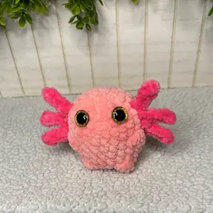 Handmade Crochet Pink Baby Axolotl