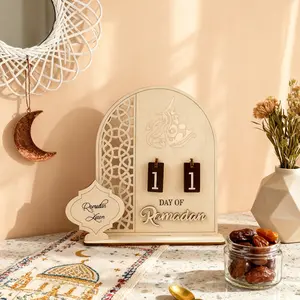 Wooden Ramadan Calendar, Islamic Table Decoration, Eid Mubarak Gift, Countdown Calendar, Perfect for Family, Friends, Loved Ones