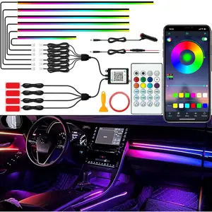 Interior  LED Lights, RGB Dream Color  LED Lights for , Ambient Lighting Kits with  APP and RF Remote Control,  Sync Dynamic Chasing (10 in 1)