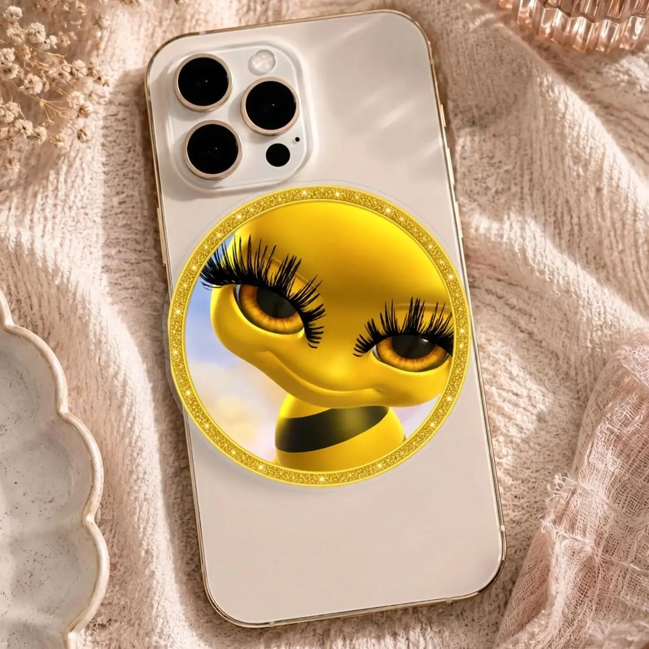 Cute Bumblebee Phone Grip, Magnetic Phone Holder, Kawaii Bee Phone Accessory
