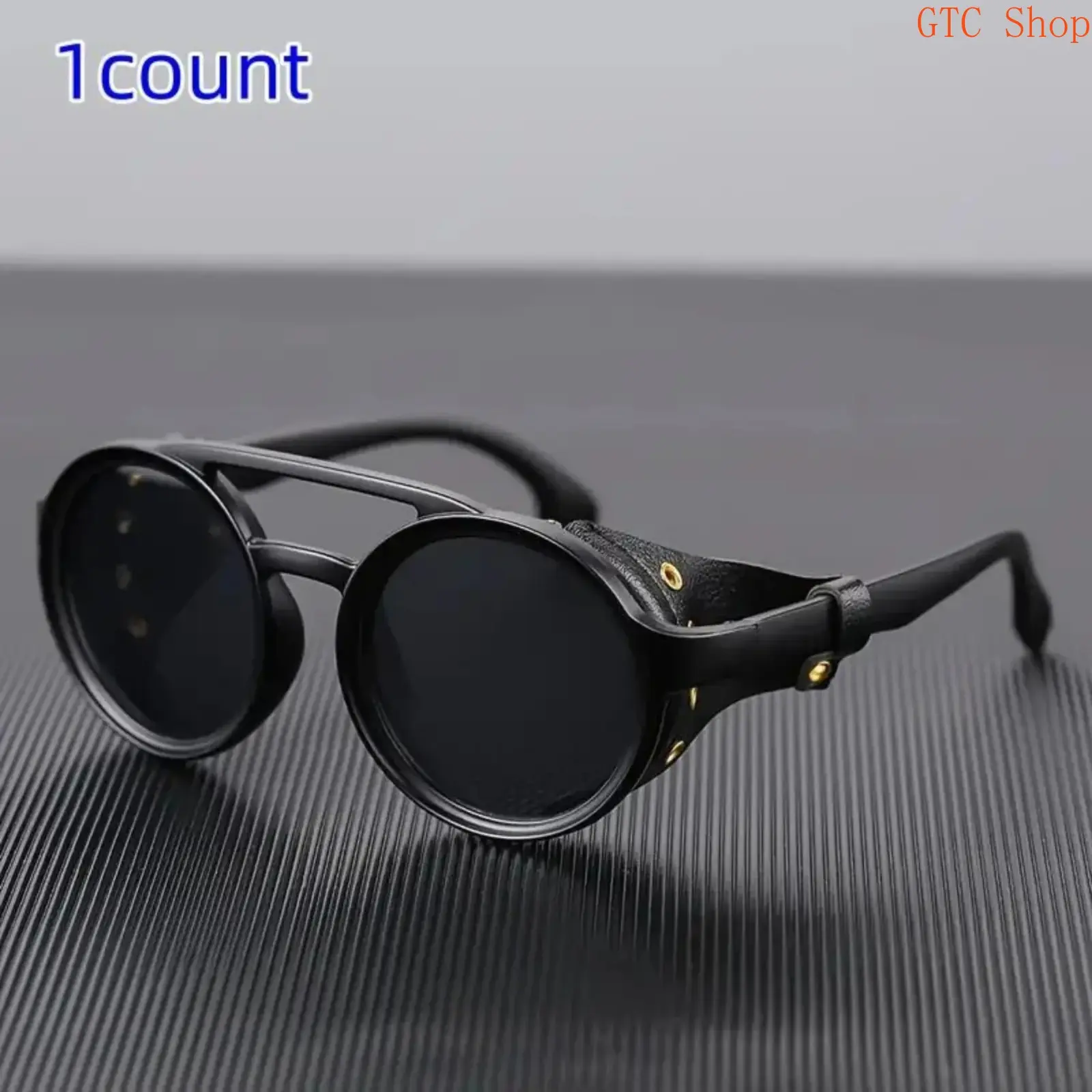 Men Vintage Round Frame Fishing Sunglasses, Viral Retro Punk Windproof Eyewear, Durable Lightweight Comfortable Protective Lens, Classic Stylish Solid Frame Structure, Multi-Sport Functional Outdoor Sun Shades, Fishing Cycling Athletic Daily Wear Accessor