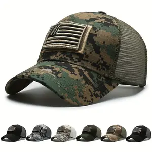 American Flag Camouflage Baseball Cap - Breathable, adjustable size, suitable for outdoor sports and hiking trips trucker hats women Vintage