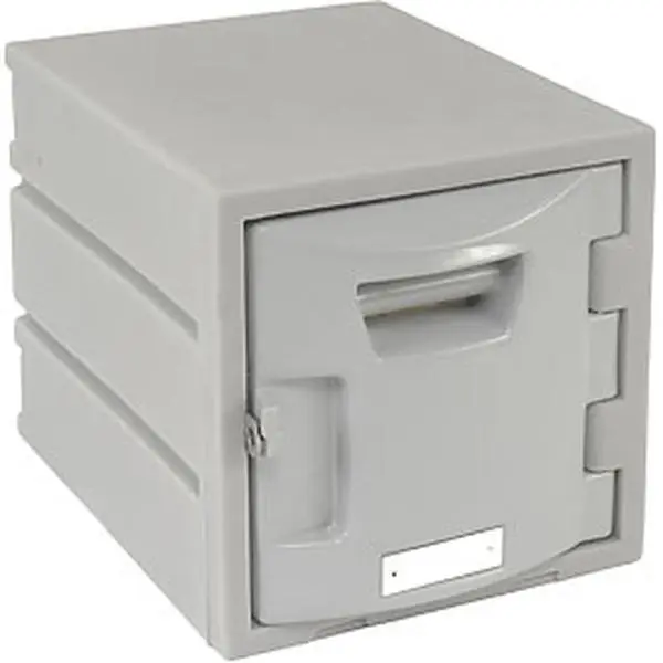 Remcon Plastics 238038 Box Plastic Locker for 6-Tier - Flat Top, 12 x 15 x 12 in., Gray
