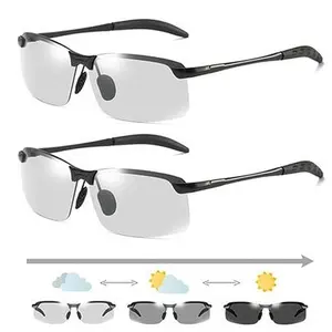 White-black Polarized Photochromic Sunglasses UV400 Sports Sunglasses Day and Night Driving Glasses Ultra-Light Sun Glasses Eyewear Cycling Glasses and Goggles