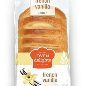 Oven Delights French Vanilla Danish – 12 Packs (2 Boxes, 6 Each) | Fresh Bakery Snack, Individually Wrapped