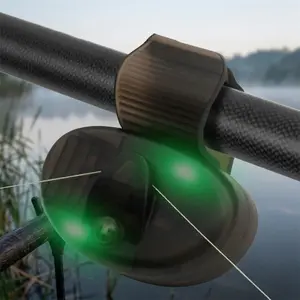 Night Fishing Bite Alarm with LED Alert, Battery-Powered Waterproof Fish Rod Sensor for Carp Fishing, High Sensitivity Anti-False Alarm Fishing Gear Accessory