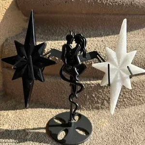 Black Obsidian And White Jade Devil And Angel North Star