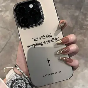 Bible Verse Graphic Phone Case, Casing, Shock Proof Protective Cover, Compatible with iPhone 16 Pro Max/15/14 Plus/13/12/11, Durable Design, Accessories