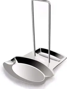 Pot Lid Holder Spoon Rest,Stainless Steel Utensils Pan Pot Cover Lid Rack Stand Organizer,Multifunctional Storage Soup Spoon Rests Rack Kitchen Decor Tool