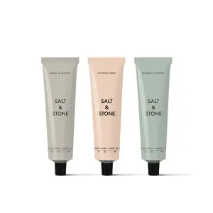 Salt & Stone Hand Cream Trio - Perfect For Travel - Moisturizing, Silky, Daily Nourishing Formula for Hydration and Restoring Skin