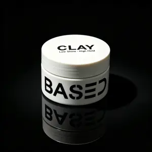 BASED 3oz Jar Hair Clay, Matte No-Shine Finish, Firm Hold Formula Enriched with Organic Shea Butter and Beeswax