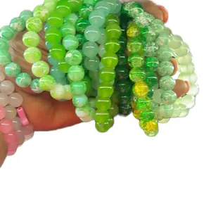 Green Beaded Bracelet for Women, Fashion Accessory(1 per order not a set)