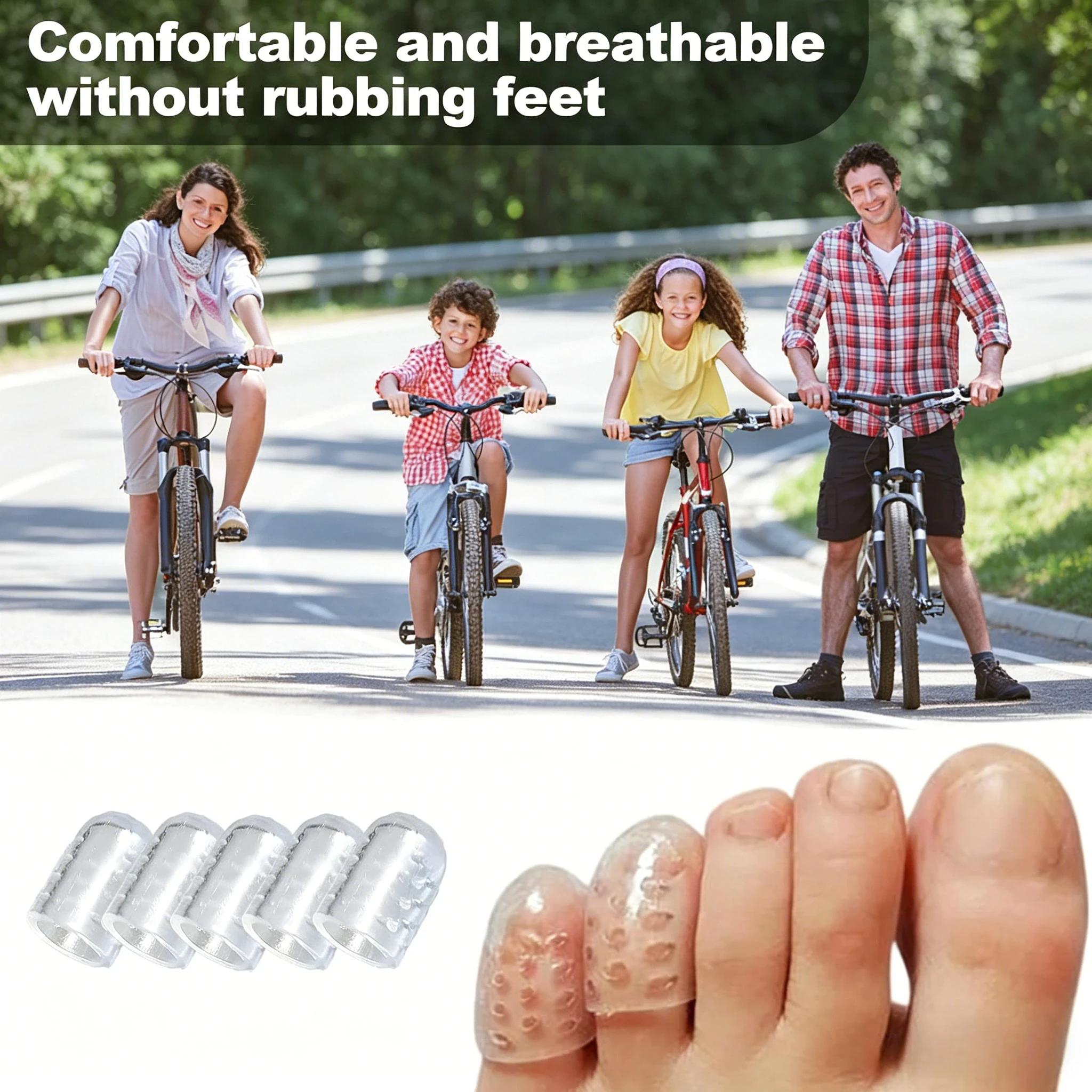 30 Pcs Silicone Toe Caps – Breathable Gel Toe Protectors for Pain Relief, Corns & Blisters, Soft Anti-Friction Toe Covers for Men Women