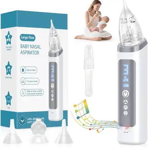 Nasal Aspirator for Baby, Electric Nose Sucker for Baby & Toddler, Congestion Relief with 3 Levels Suction,Soothing Light & Nursery Rhymes