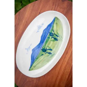 Oval Serving Platter in Spring Peaks