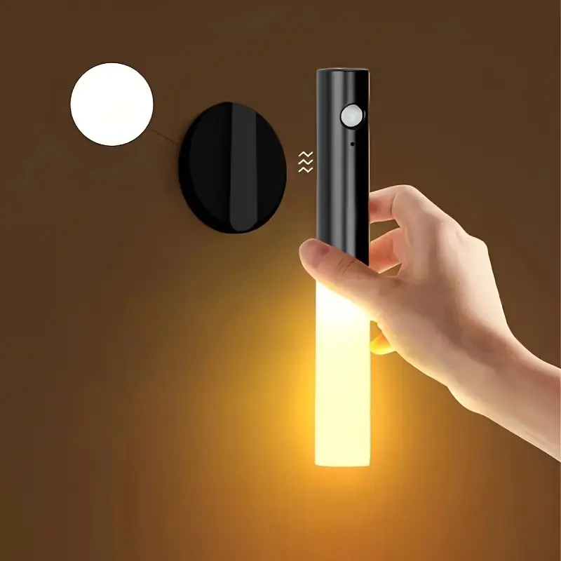 Rechargeable LED Wall Light Fixture, Decorative Wall Light, Home Decor Light, Motion Activated Night Lamp, Easy Install Magnetic Mounting, Ideal for Bedroom Bathroom Stairs Hallway
