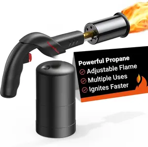 Powerful Propane Torch, Kitchen Cooking Torch, Culinary Torch Lighter, Adjustable Blow Torch for Sous Vide Searing Steak, BBQ, Grill, Campfire Charcoal Starter (Propane Tank Not Included) propane torch l8010