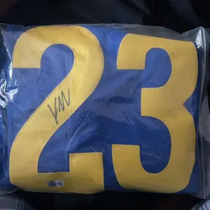Kyren Williams Signed Jersey - Blue Jersey with Yellow Number, Beckett Authentication, New Condition, Rams Team