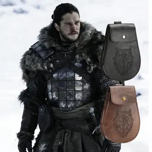 Vintage Viking Style Ship Waist Bag, Medieval Cosplay Props, Retro Money Wallet, Phone Holder, North European Design