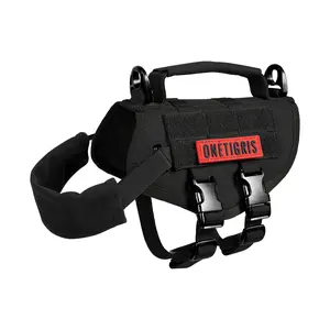 The Store upgrade in progress, sales temporarily suspended！！OneTigris Tactical Dog Harness | No-Pull Military Puppy Vest with Handle | Durable Outdoor Training & Walking Gear for Small Dogs | Adjustable Easy Control Pet Harness