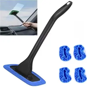 Car Front Windshield Cleaning Fog Dust Removal Tool Brush, Window Cleaner Scraper, Anti-Fog Brush for Car Windows