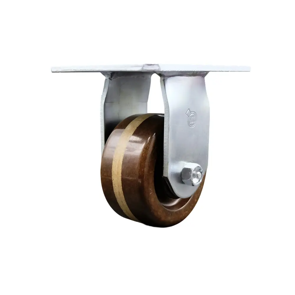 Service Caster SCC-35R420-PHRHT Heavy Duty Large Top Plate High Temperature Phenolic Swivel Caster with 4 x 2 in. Brown Wheel - 800 lbs Capacity per Caster