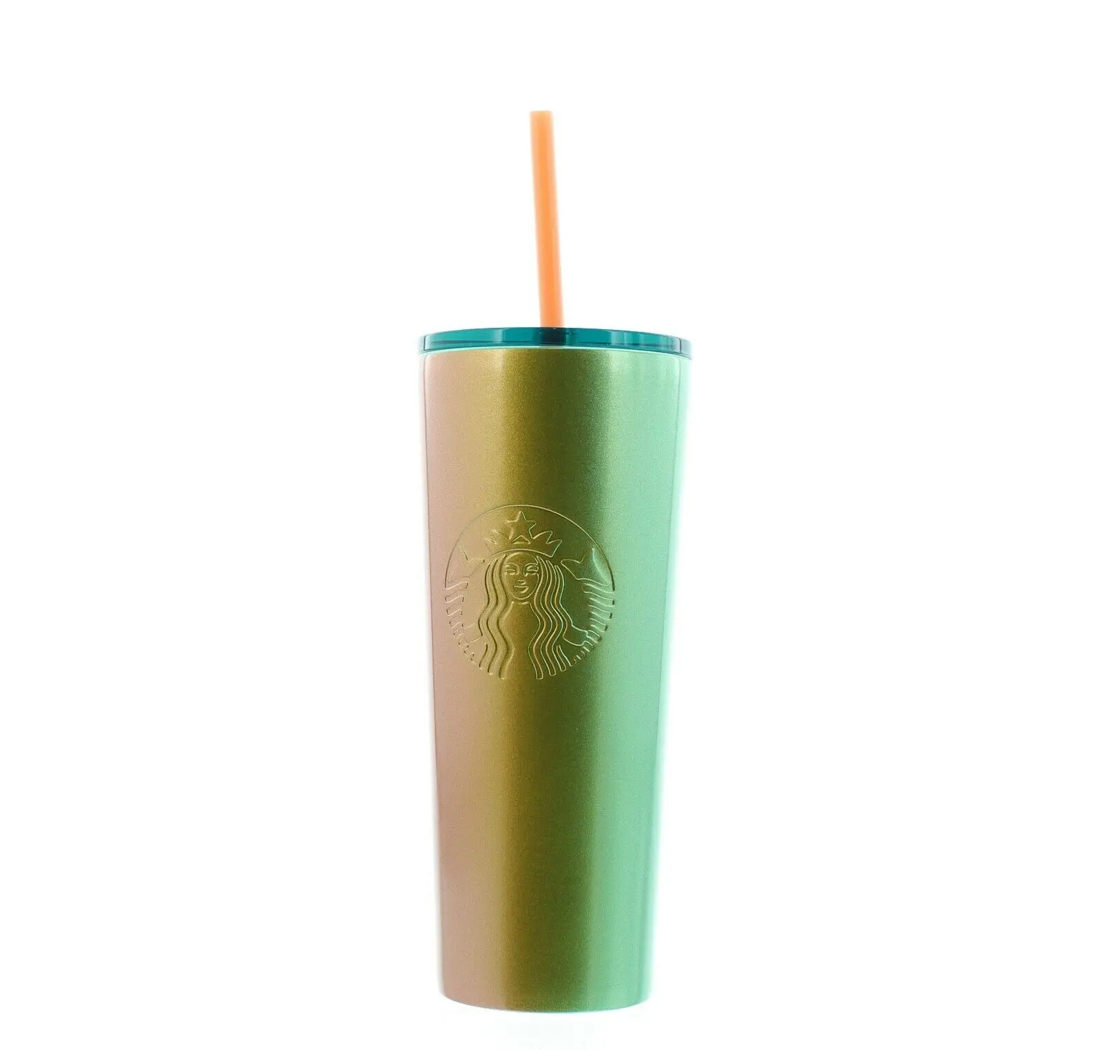 Starbucks Tumbler Drink Cold Cup Ombre Stainless Steel, Summer 2020, 16 oz