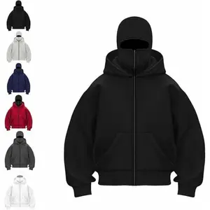 Balaclava Hoodie With Built-In Zip - Men's Athletic Autumn Winter Sweatshirt
