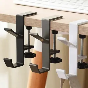 Portable Desktop Headphone Stand Holder, Backpack Hanging Hook Clip, Reduce Desk Clutter, Desktop Mount Bag Organizer