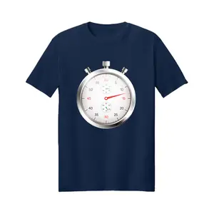 1PC， Stopwatch， 100% Cotton TShirt Short Sleeve Soft Tops， Vintage Design Print， Suitable for Gym， Running， Training， Father's Day， World Football Day， Juneteenth， Birthday Gift