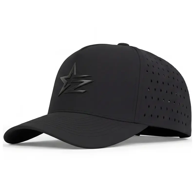 ZASTRAX Men's Quick-Dry Waterproof Outdoor Cap - Airflow Mesh Cool Ventilated Sports Snapback Baseball Hat, Lightweight Breathable Headwear, Adjustable Polyester Cap (22"-23.6"/56-60cm) for Golf, Running