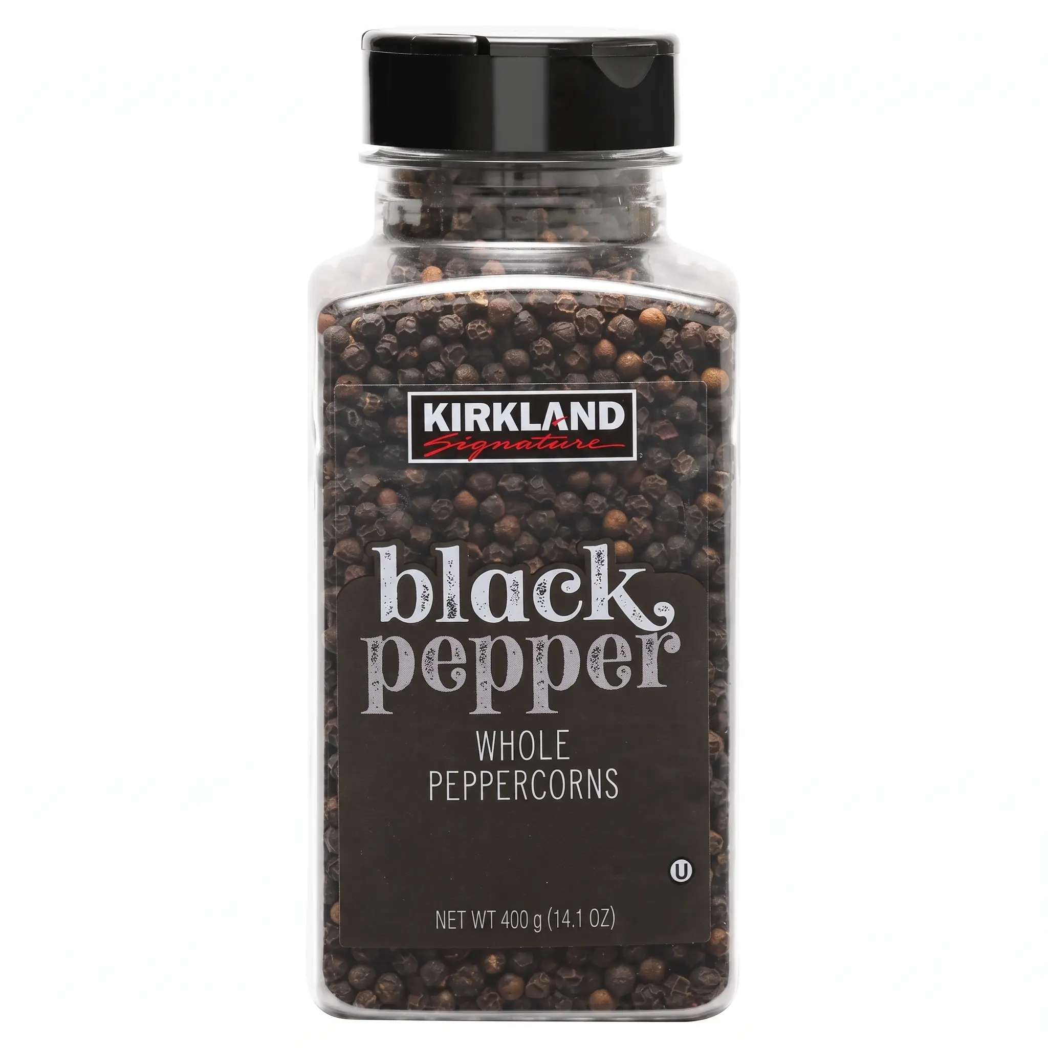 Kirkland Signature, Whole Black Peppercorn, 14.1 oz Premium Pepper Flavor Seasoning Spice Flavor Kitchen Seasoning