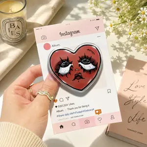 Grieving Heart Phone Grip, Horror Aesthetic MagSafe Kindle Holder, Spooky Kawaii Phone Stand, Gothic Reader Gift