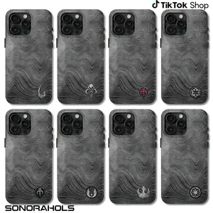 The Beskar Emblems Collection Phone Case, Mandalorian Steel Series Phone Cover, Iconic Beskar Silver Edition 17 Air Pro Max